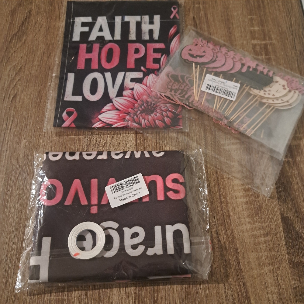 Breast cancer themed items
